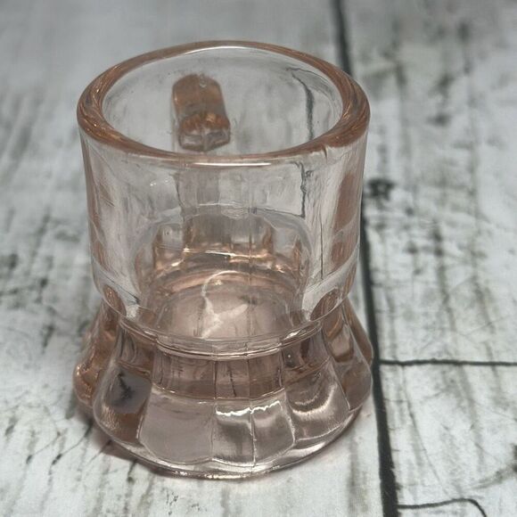 Vintage Pink Depression Glass Miniature Beer Mugs Shot Glass - Picture 4 of 6